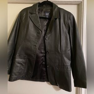 Black Leather Jacket Gap